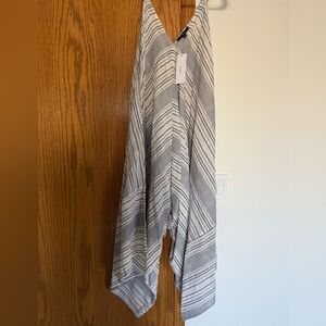 Aakaa Black and White Striped Jumpsuit